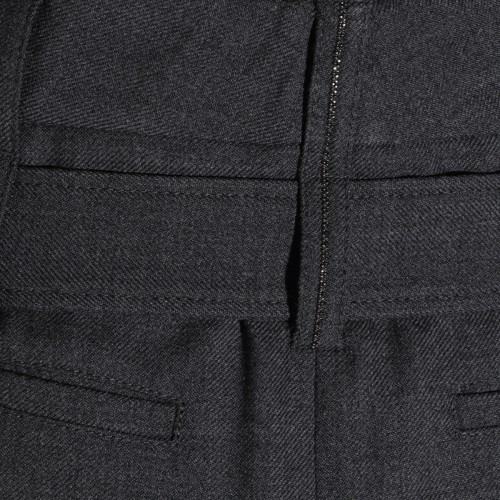 DARK GREY VIRGIN WOOL PENCIL MIDI SKIRT