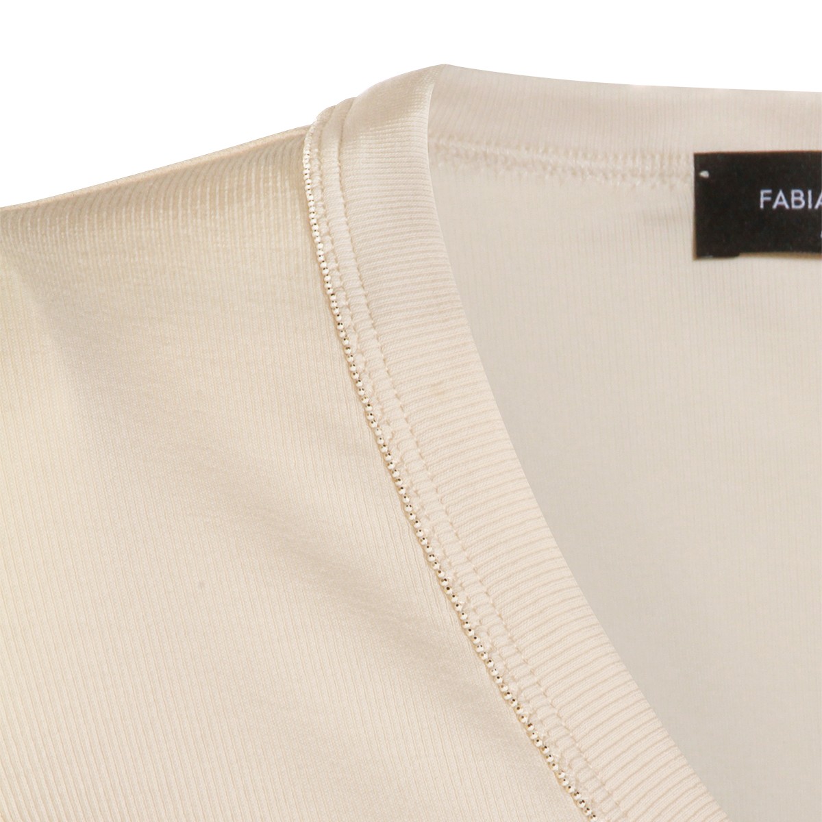 IVORY COTTON STRETCH TOP