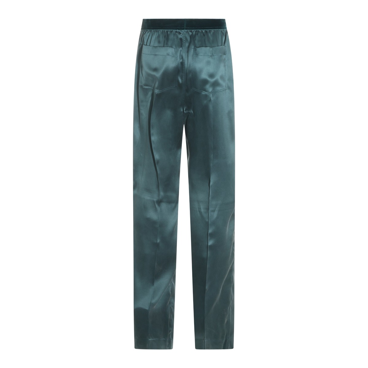 TEAL SILK PANTS
