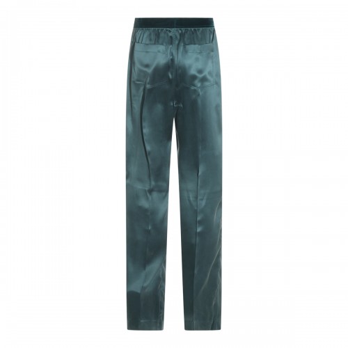TEAL SILK PANTS