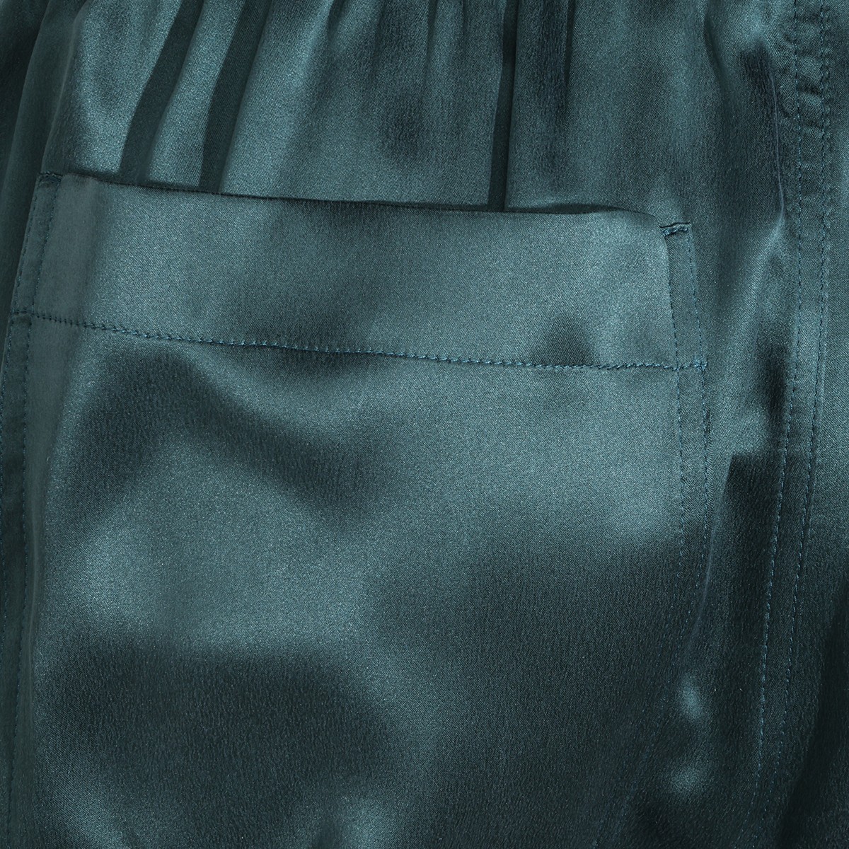 TEAL SILK PANTS
