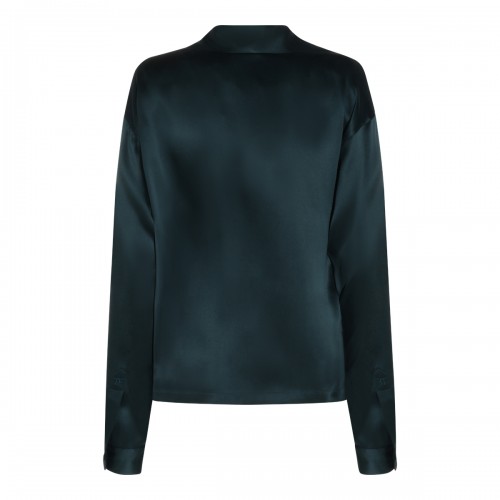 TEAL SILK SHIRT