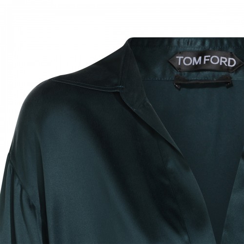 TEAL SILK SHIRT