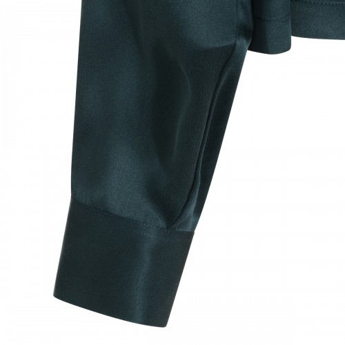 TEAL SILK SHIRT