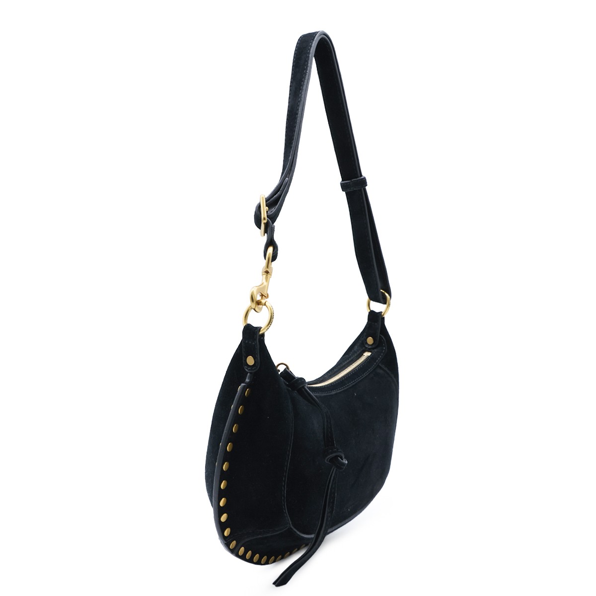 BLACK SUEDE OSKAN CROSSBODY BAG