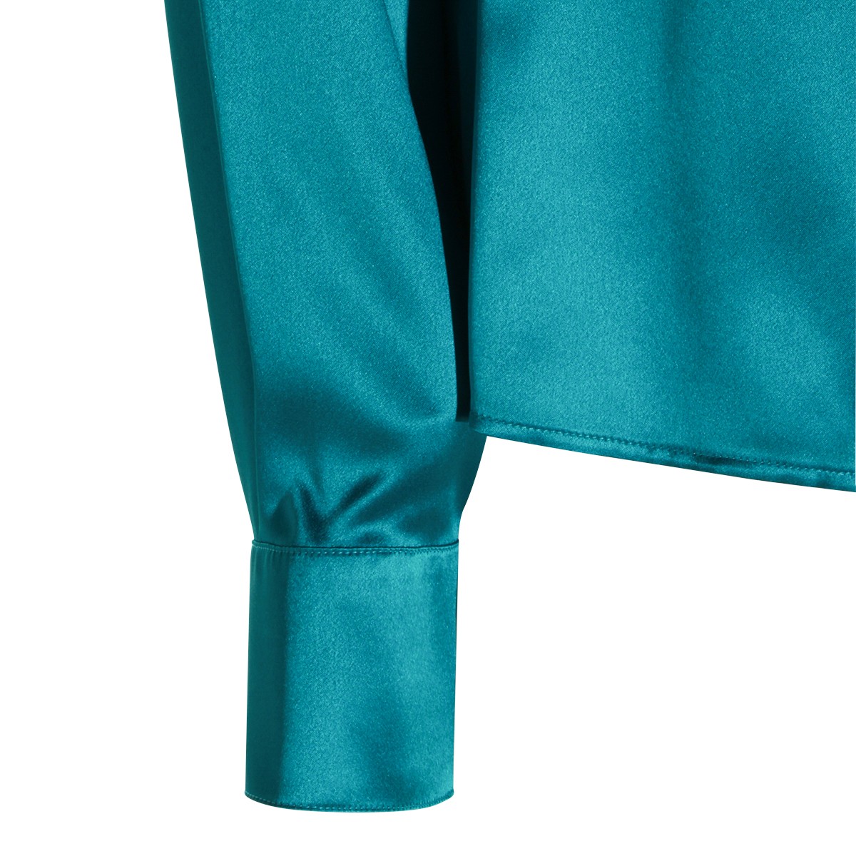 TURQUOISE SILK SHIRT