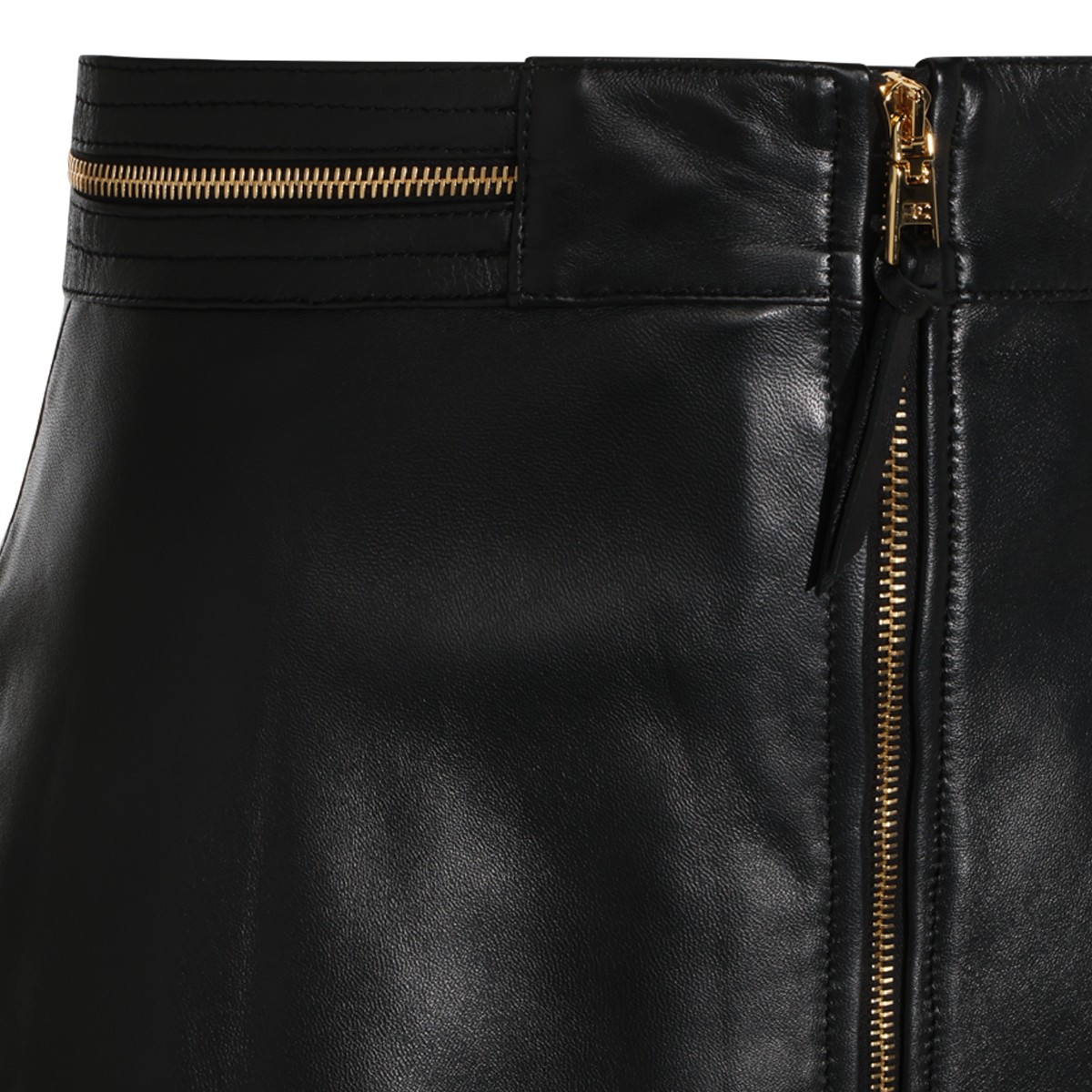BLACK ZIPPED PENCIL SKIRT