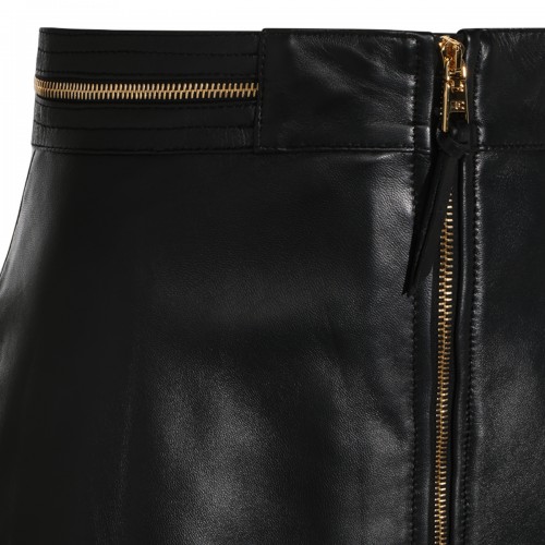 BLACK ZIPPED PENCIL SKIRT