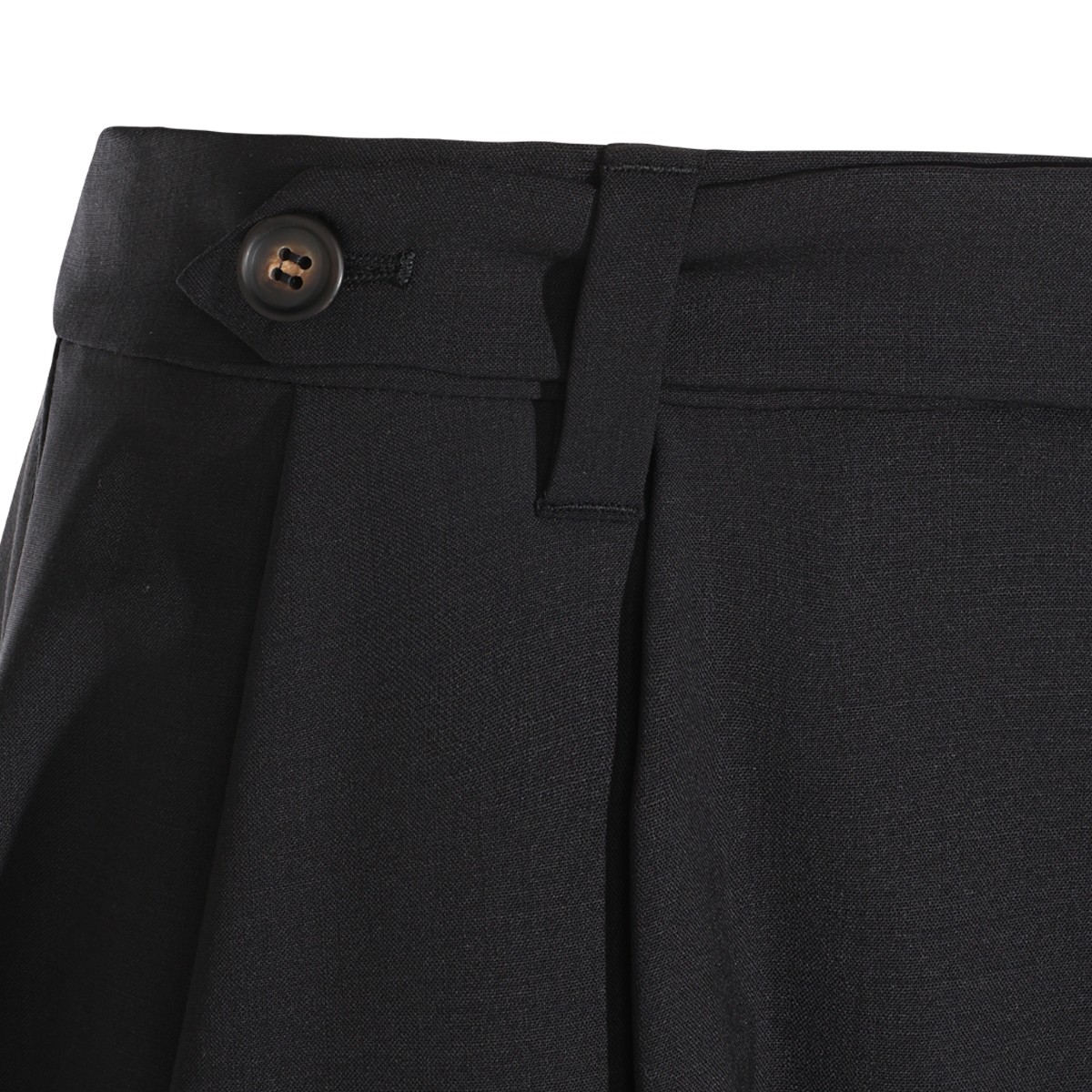 BLACK VIRGIN WOOL LONG SKIRT