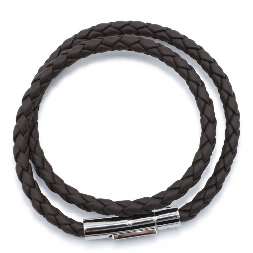 DARK BROWN LEATHER BRACELET 2