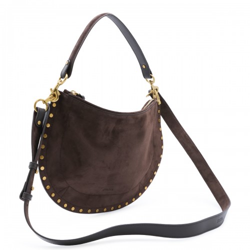COFFEE SUEDE OSKAN SHOULDER BAG