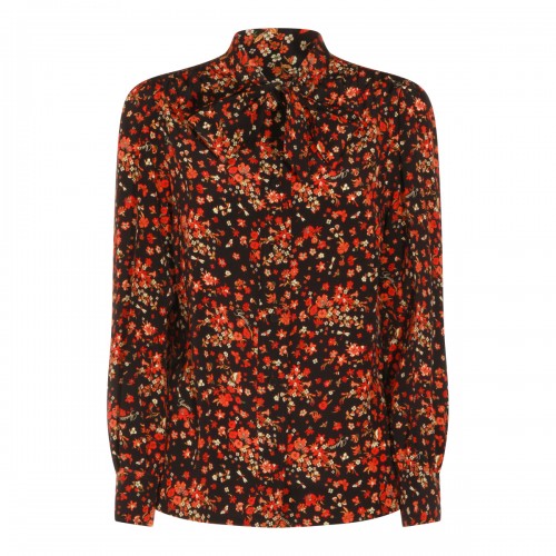 BLACK AND ORANGE SILK...