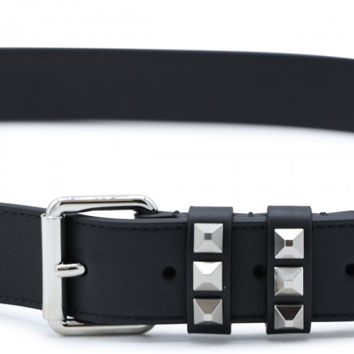 BLACK LEATHER BELT 2