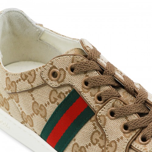 BEIGE EBONY STRETCH SNEAKERS