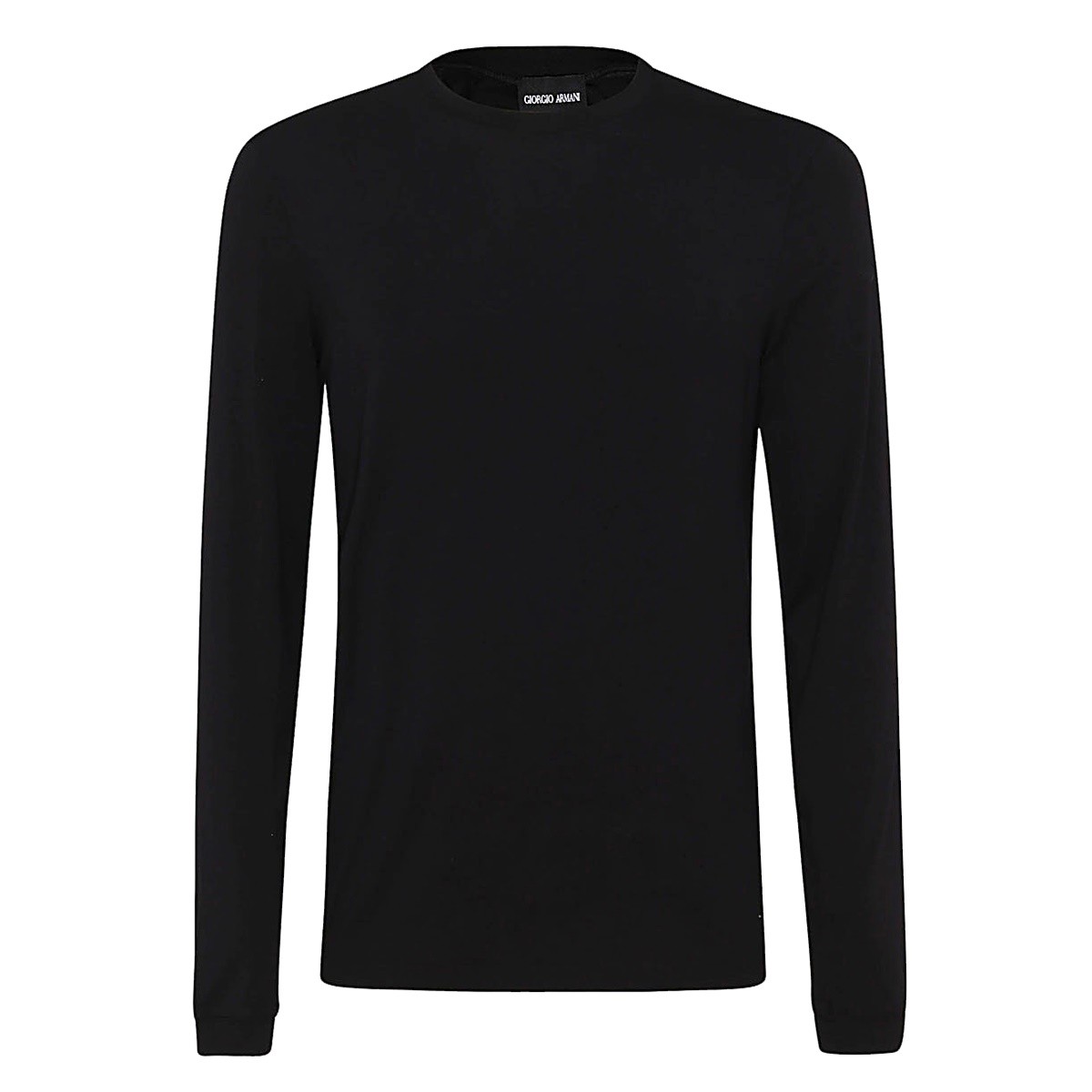 BLACK VISCOSE BLEND T-SHIRT