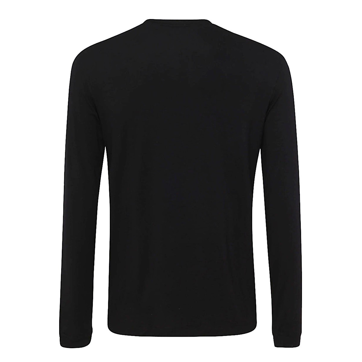 BLACK VISCOSE BLEND T-SHIRT