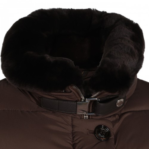 BROWN PUFFER VETIVER S-3 DOWN JACKET