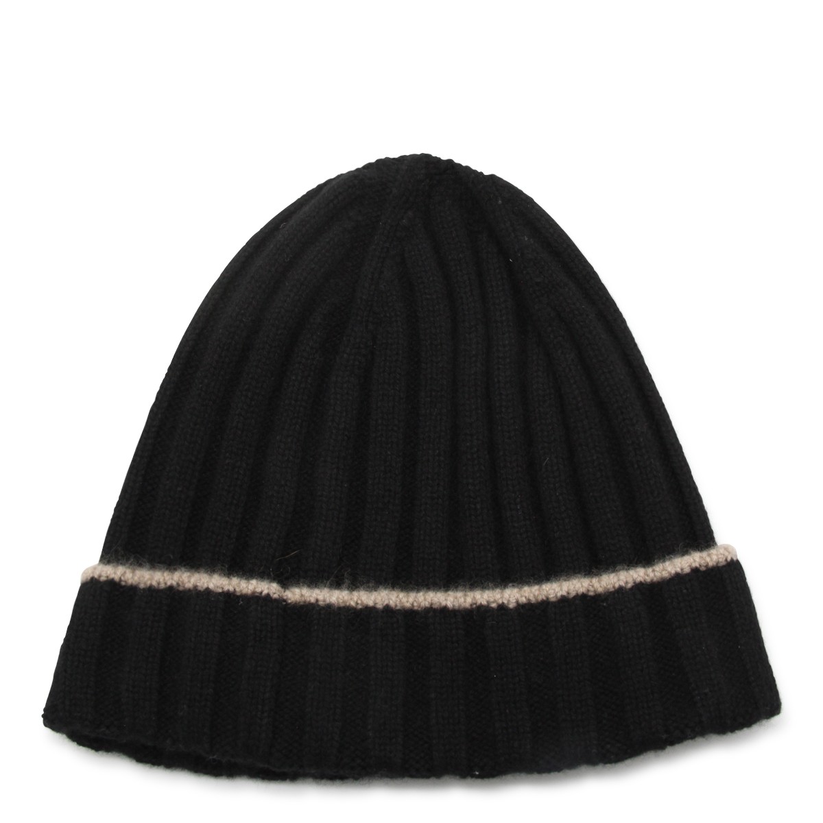 BLACK CASHMERE BEANIE