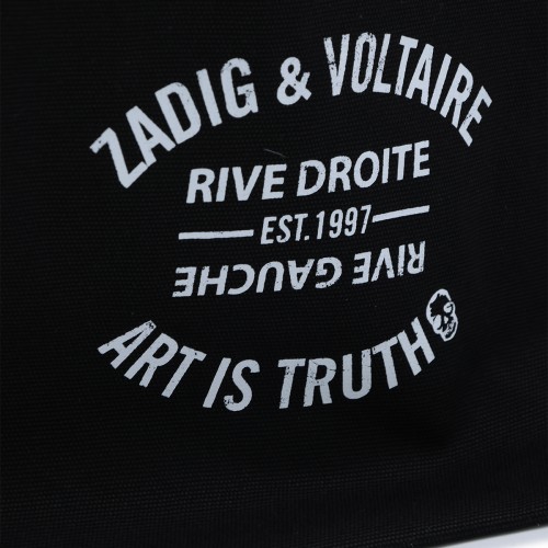 BLACK COTTON TOTE BAG