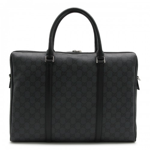 BLACK LEATHER ESSENCE CLASSIC TOP HANDLE BAG