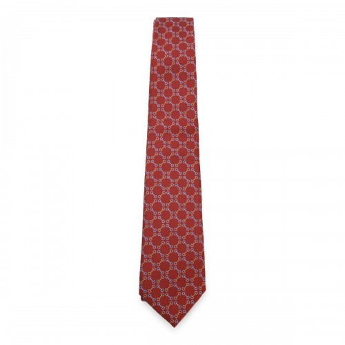 RED SILK GG TIE