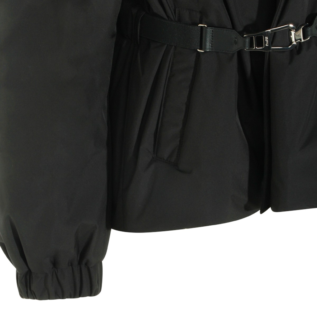 BLACK PADDED GLAREA DOWN JACKET