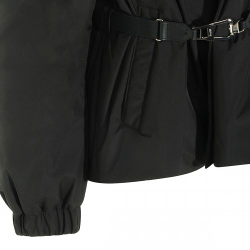 BLACK PADDED GLAREA DOWN JACKET