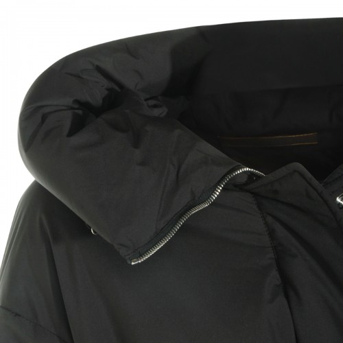 BLACK PADDED GLAREA DOWN JACKET