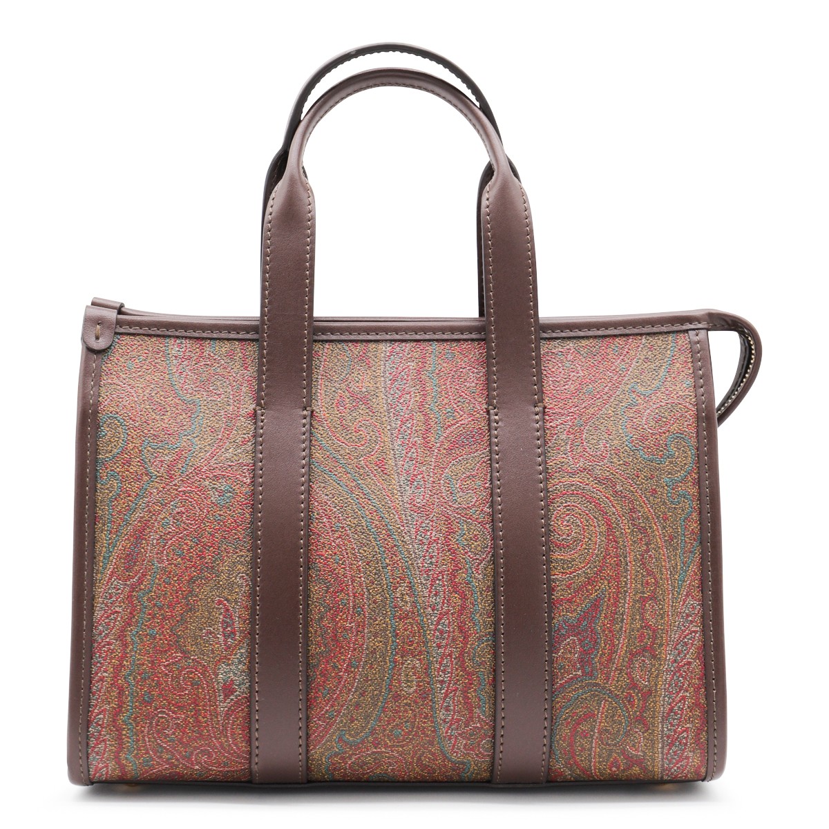 BROWN COTTON ARNICA TOP HANDLE BAG