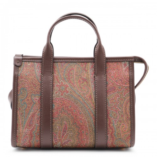 BROWN COTTON MINI ARNICA TOP HANDLE BAG