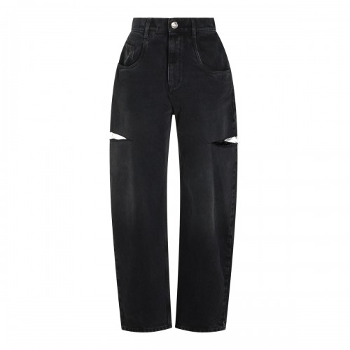 BLACK COTTON JEANS