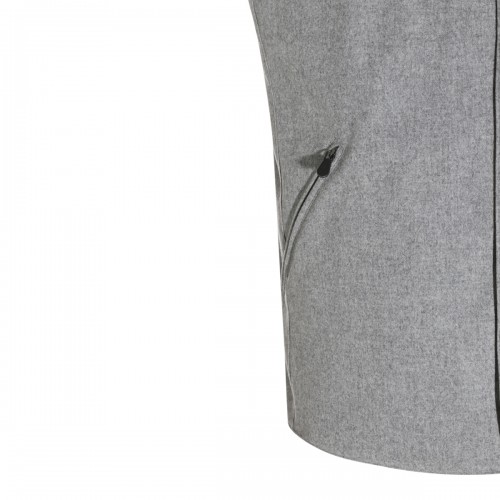 GREY WOOL PADDED VEST DOWN JACKET