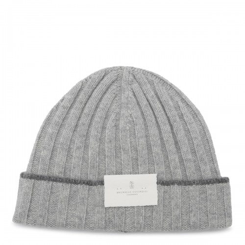 GREY CASHMERE BEANIE