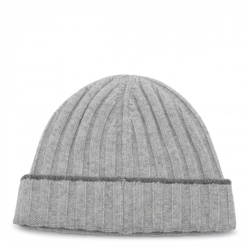GREY CASHMERE BEANIE