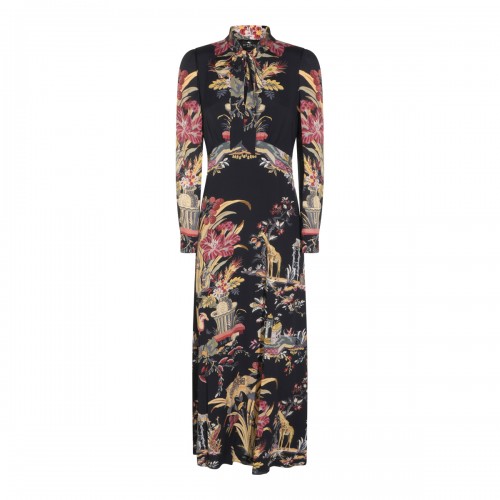 BLACK AND BORDEAUX VISCOSE...