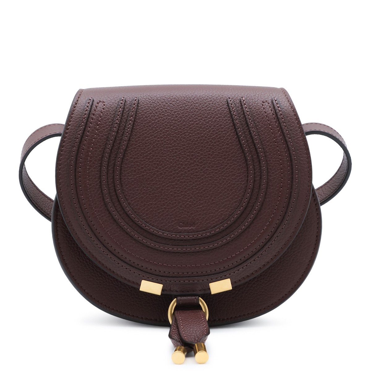 BROWN LEATHER MARCIE CROSSBODY BAG