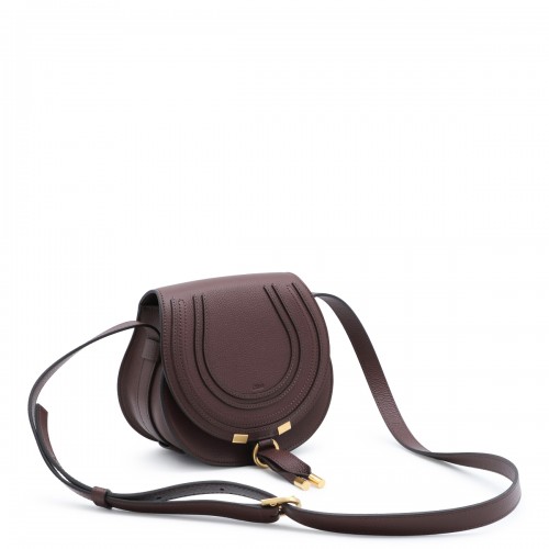 BROWN LEATHER MARCIE CROSSBODY BAG