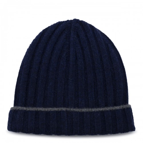 NAVY CASHMERE BEANIE