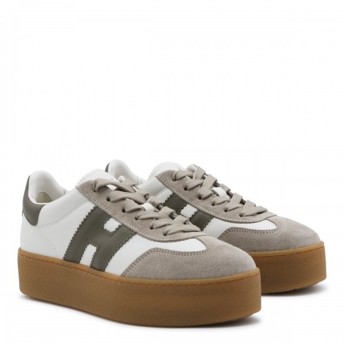 WHITE AND KHAKI SUEDE H698... 2