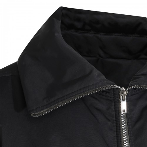 BLACK COTTON DRACUFLIGHT CASUAL JACKET