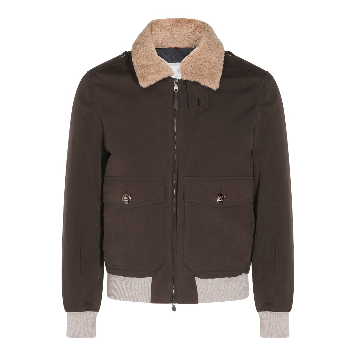 BROWN COTTON DOWN JACKET