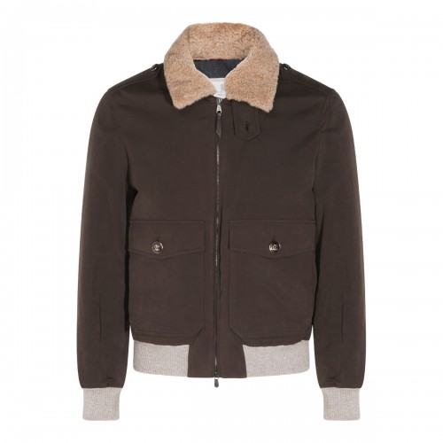 BROWN COTTON DOWN JACKET