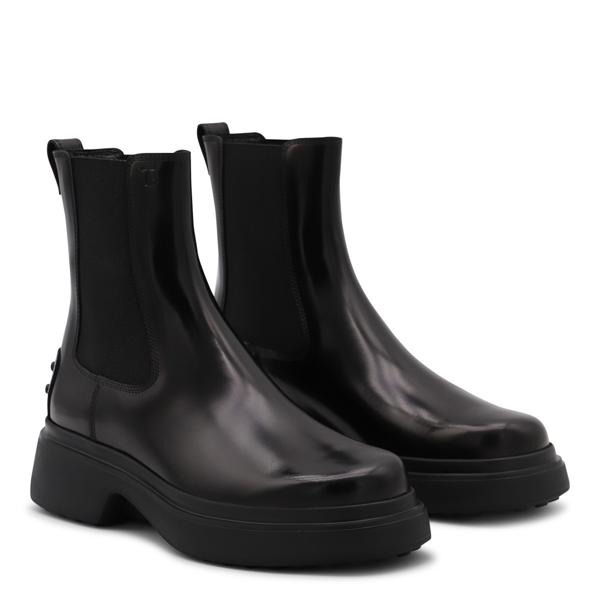 BLACK LEATHER BOOTS