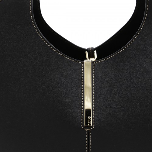 BLACK LEATHER TOTE