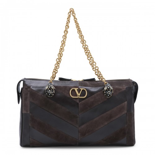 DARK BROWN LEATHER PANTHEA...