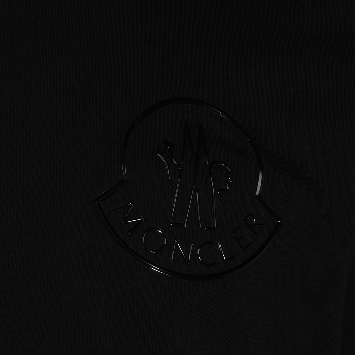 BLACK 3D LOGO COTTON T-SHIRT