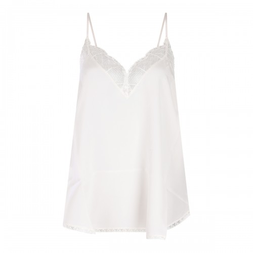 WHITE SILK TOP