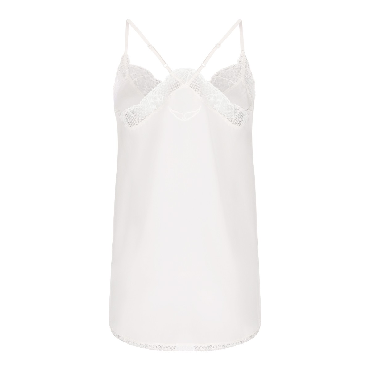 WHITE SILK TOP