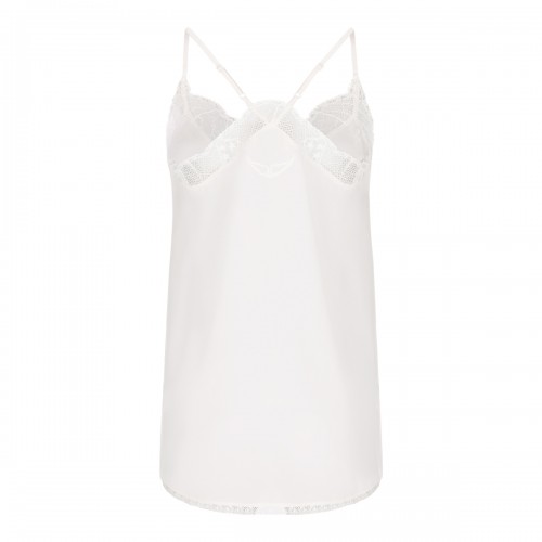WHITE SILK TOP