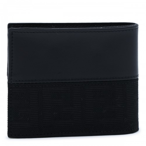 BLACK LEATHER BIFOLD WALLET 2